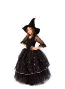 Siyah Uzun Cadı Kostümü