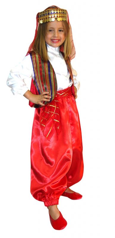 Türkmen Kızı Kostümü 9-11 Yaş arası