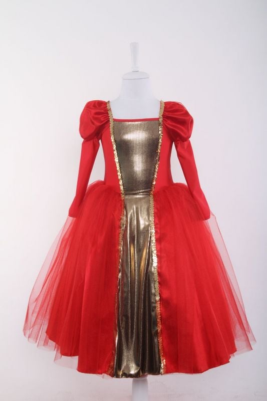 Kırmızı Prenses Kostümü 3-5 Yaş arası