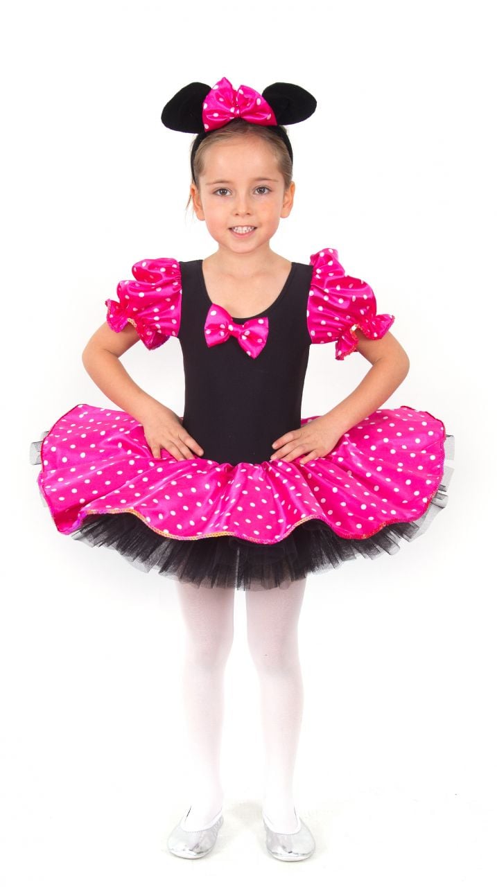 Pembe Mini Fare Kostümü 3-5 Yaş arası