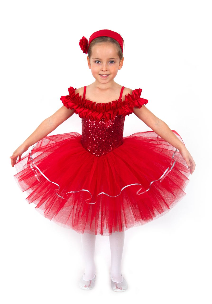 Romantik Kırmızı Kostüm 7-9 Yaş arası